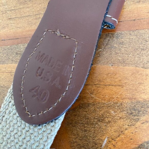 Zep-Pro Navy and Beige Canvas Cloth Fish Belt - Size 40 - Picture 5 of 7
